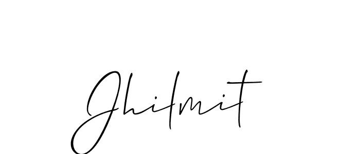 if you are searching for the best signature style for your name Jhilmit. so please give up your signature search. here we have designed multiple signature styles  using Allison_Script. Jhilmit signature style 2 images and pictures png