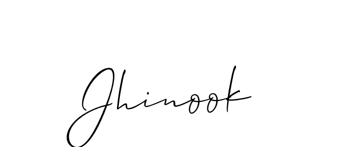 Jhinook stylish signature style. Best Handwritten Sign (Allison_Script) for my name. Handwritten Signature Collection Ideas for my name Jhinook. Jhinook signature style 2 images and pictures png