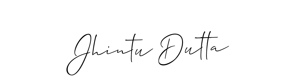 Design your own signature with our free online signature maker. With this signature software, you can create a handwritten (Allison_Script) signature for name Jhintu Dutta. Jhintu Dutta signature style 2 images and pictures png