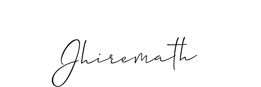 Use a signature maker to create a handwritten signature online. With this signature software, you can design (Allison_Script) your own signature for name Jhiremath. Jhiremath signature style 2 images and pictures png