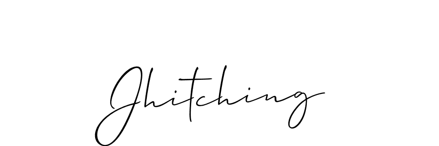You should practise on your own different ways (Allison_Script) to write your name (Jhitching) in signature. don't let someone else do it for you. Jhitching signature style 2 images and pictures png