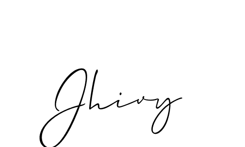 Jhivy stylish signature style. Best Handwritten Sign (Allison_Script) for my name. Handwritten Signature Collection Ideas for my name Jhivy. Jhivy signature style 2 images and pictures png