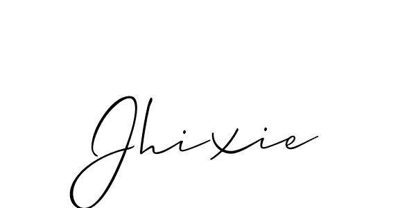The best way (Allison_Script) to make a short signature is to pick only two or three words in your name. The name Jhixie include a total of six letters. For converting this name. Jhixie signature style 2 images and pictures png
