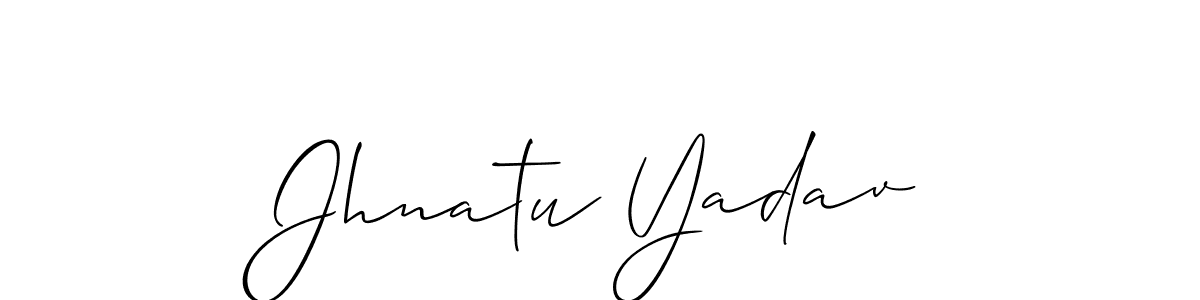 How to Draw Jhnatu Yadav signature style? Allison_Script is a latest design signature styles for name Jhnatu Yadav. Jhnatu Yadav signature style 2 images and pictures png