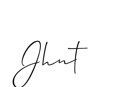 Design your own signature with our free online signature maker. With this signature software, you can create a handwritten (Allison_Script) signature for name Jhnt. Jhnt signature style 2 images and pictures png