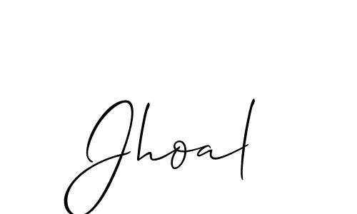 How to Draw Jhoal signature style? Allison_Script is a latest design signature styles for name Jhoal. Jhoal signature style 2 images and pictures png