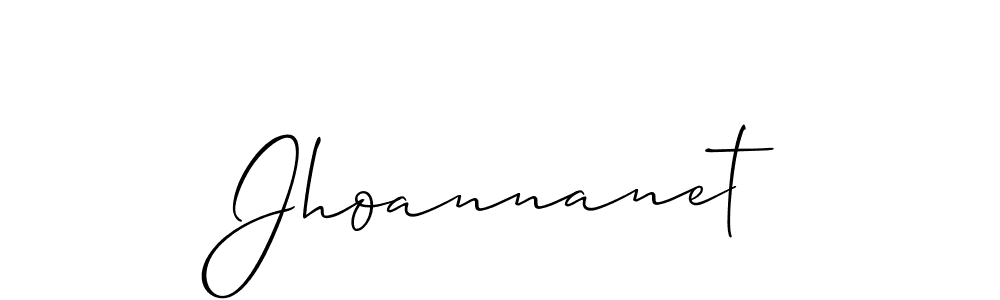 Make a beautiful signature design for name Jhoannanet. With this signature (Allison_Script) style, you can create a handwritten signature for free. Jhoannanet signature style 2 images and pictures png