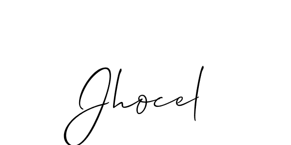 It looks lik you need a new signature style for name Jhocel. Design unique handwritten (Allison_Script) signature with our free signature maker in just a few clicks. Jhocel signature style 2 images and pictures png