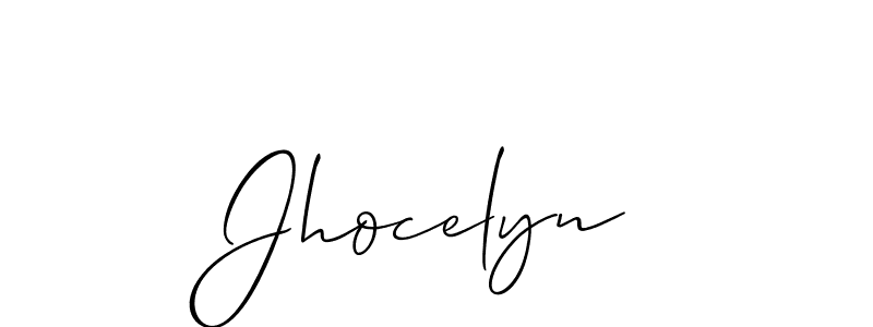 The best way (Allison_Script) to make a short signature is to pick only two or three words in your name. The name Jhocelyn include a total of six letters. For converting this name. Jhocelyn signature style 2 images and pictures png