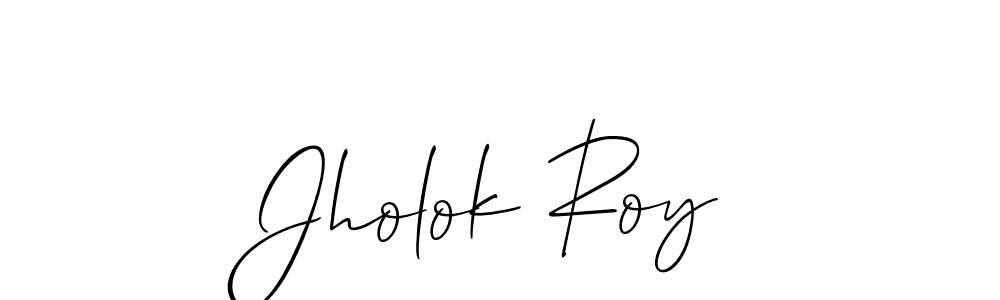 Jholok Roy stylish signature style. Best Handwritten Sign (Allison_Script) for my name. Handwritten Signature Collection Ideas for my name Jholok Roy. Jholok Roy signature style 2 images and pictures png