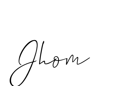 Make a beautiful signature design for name Jhom. Use this online signature maker to create a handwritten signature for free. Jhom signature style 2 images and pictures png