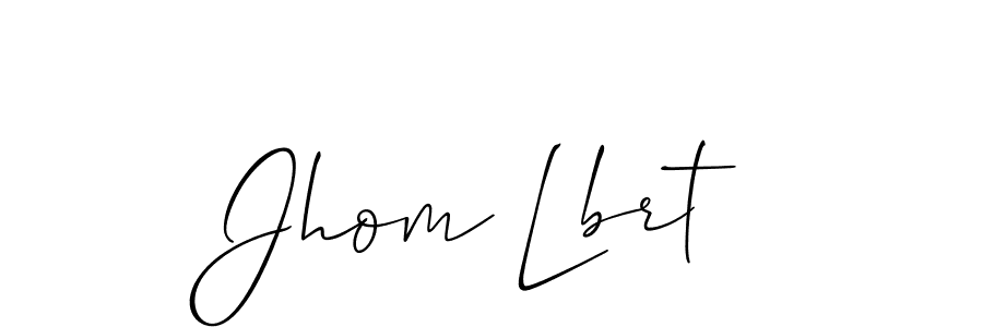 Also we have Jhom Lbrt name is the best signature style. Create professional handwritten signature collection using Allison_Script autograph style. Jhom Lbrt signature style 2 images and pictures png