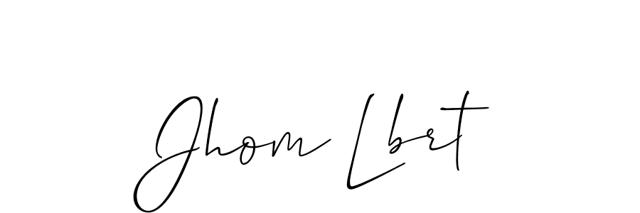 Jhom Lbrt stylish signature style. Best Handwritten Sign (Allison_Script) for my name. Handwritten Signature Collection Ideas for my name Jhom Lbrt. Jhom Lbrt signature style 2 images and pictures png