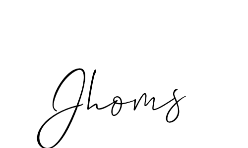 Also You can easily find your signature by using the search form. We will create Jhoms name handwritten signature images for you free of cost using Allison_Script sign style. Jhoms signature style 2 images and pictures png