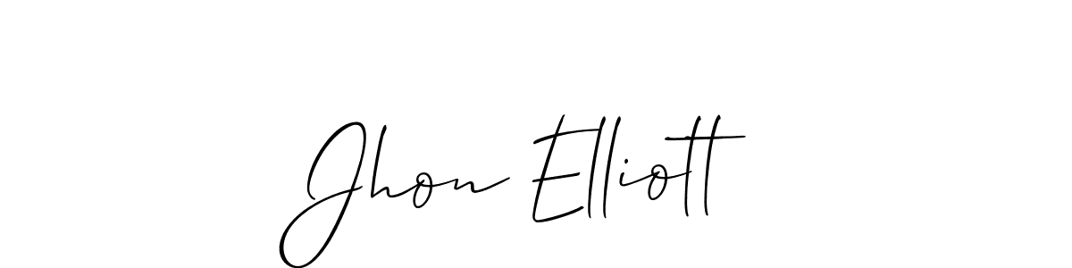 The best way (Allison_Script) to make a short signature is to pick only two or three words in your name. The name Jhon Elliott include a total of six letters. For converting this name. Jhon Elliott signature style 2 images and pictures png