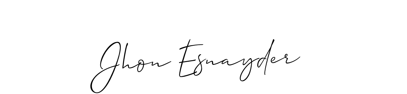 Check out images of Autograph of Jhon Esnayder name. Actor Jhon Esnayder Signature Style. Allison_Script is a professional sign style online. Jhon Esnayder signature style 2 images and pictures png