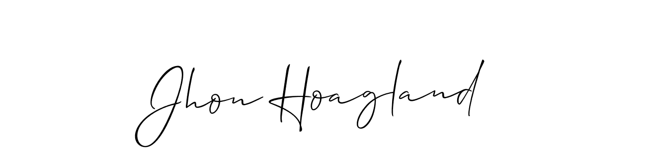 if you are searching for the best signature style for your name Jhon Hoagland. so please give up your signature search. here we have designed multiple signature styles  using Allison_Script. Jhon Hoagland signature style 2 images and pictures png