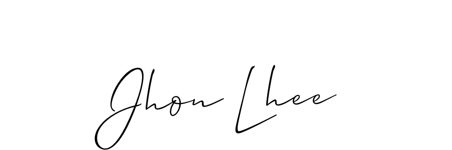 Allison_Script is a professional signature style that is perfect for those who want to add a touch of class to their signature. It is also a great choice for those who want to make their signature more unique. Get Jhon Lhee name to fancy signature for free. Jhon Lhee signature style 2 images and pictures png