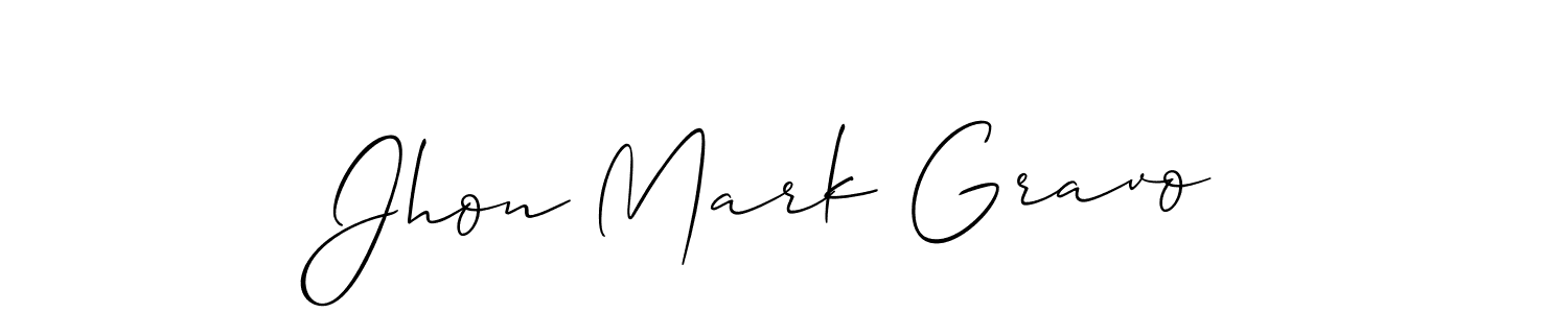 Use a signature maker to create a handwritten signature online. With this signature software, you can design (Allison_Script) your own signature for name Jhon Mark Gravo. Jhon Mark Gravo signature style 2 images and pictures png