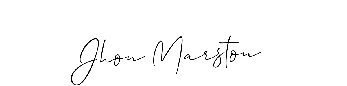 Use a signature maker to create a handwritten signature online. With this signature software, you can design (Allison_Script) your own signature for name Jhon Marston. Jhon Marston signature style 2 images and pictures png