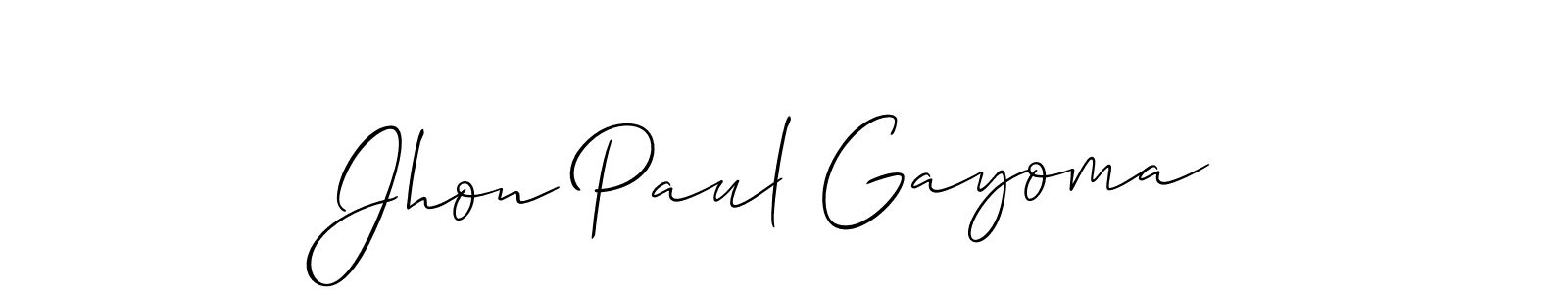 Best and Professional Signature Style for Jhon Paul Gayoma. Allison_Script Best Signature Style Collection. Jhon Paul Gayoma signature style 2 images and pictures png