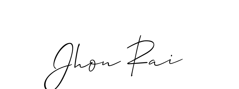Make a beautiful signature design for name Jhon Rai. Use this online signature maker to create a handwritten signature for free. Jhon Rai signature style 2 images and pictures png