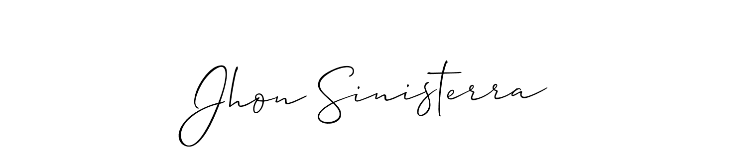How to make Jhon Sinisterra signature? Allison_Script is a professional autograph style. Create handwritten signature for Jhon Sinisterra name. Jhon Sinisterra signature style 2 images and pictures png