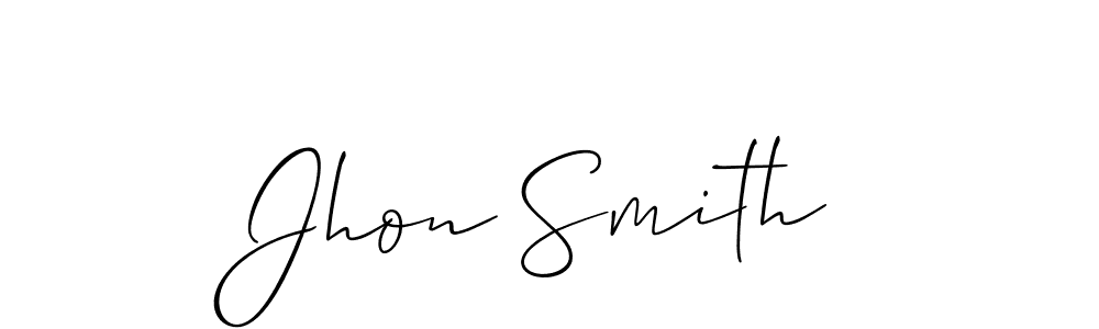 It looks lik you need a new signature style for name Jhon Smith. Design unique handwritten (Allison_Script) signature with our free signature maker in just a few clicks. Jhon Smith signature style 2 images and pictures png
