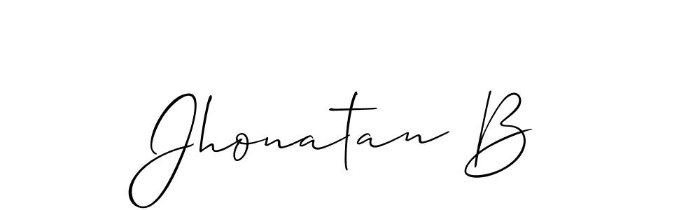 Also You can easily find your signature by using the search form. We will create Jhonatan B name handwritten signature images for you free of cost using Allison_Script sign style. Jhonatan B signature style 2 images and pictures png