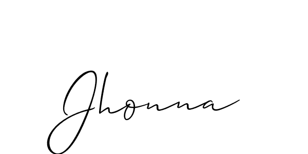 The best way (Allison_Script) to make a short signature is to pick only two or three words in your name. The name Jhonna include a total of six letters. For converting this name. Jhonna signature style 2 images and pictures png