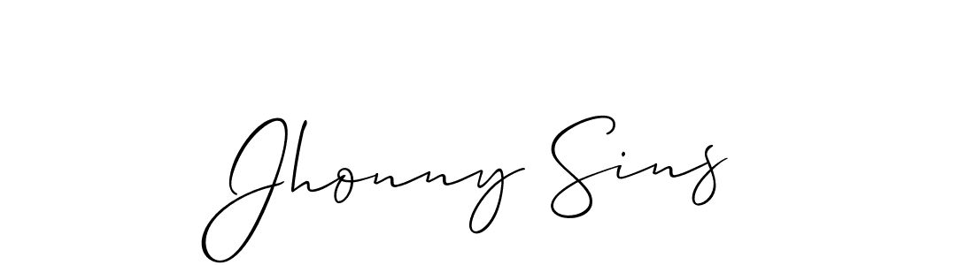 Allison_Script is a professional signature style that is perfect for those who want to add a touch of class to their signature. It is also a great choice for those who want to make their signature more unique. Get Jhonny Sins name to fancy signature for free. Jhonny Sins signature style 2 images and pictures png