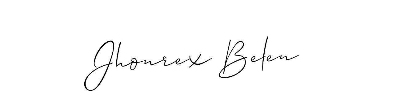 Also we have Jhonrex Belen name is the best signature style. Create professional handwritten signature collection using Allison_Script autograph style. Jhonrex Belen signature style 2 images and pictures png