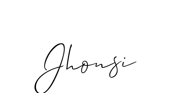 You should practise on your own different ways (Allison_Script) to write your name (Jhonsi) in signature. don't let someone else do it for you. Jhonsi signature style 2 images and pictures png