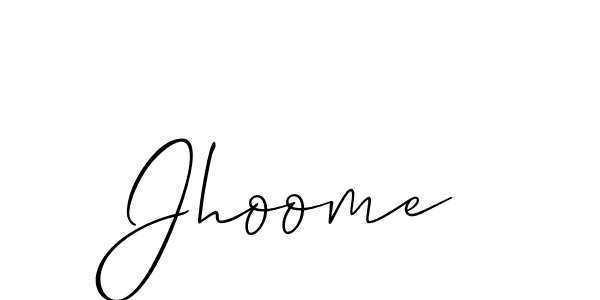 if you are searching for the best signature style for your name Jhoome. so please give up your signature search. here we have designed multiple signature styles  using Allison_Script. Jhoome signature style 2 images and pictures png
