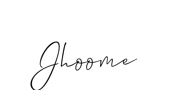 How to make Jhoome signature? Allison_Script is a professional autograph style. Create handwritten signature for Jhoome name. Jhoome signature style 2 images and pictures png