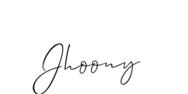Jhoony stylish signature style. Best Handwritten Sign (Allison_Script) for my name. Handwritten Signature Collection Ideas for my name Jhoony. Jhoony signature style 2 images and pictures png