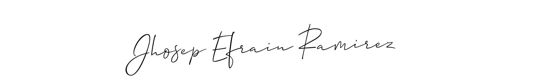 You should practise on your own different ways (Allison_Script) to write your name (Jhosep Efrain Ramirez) in signature. don't let someone else do it for you. Jhosep Efrain Ramirez signature style 2 images and pictures png