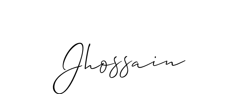 You should practise on your own different ways (Allison_Script) to write your name (Jhossain) in signature. don't let someone else do it for you. Jhossain signature style 2 images and pictures png