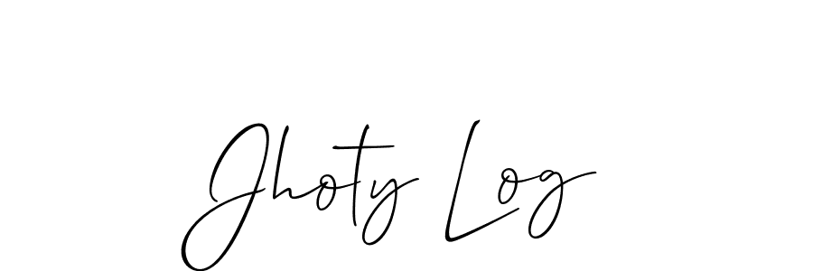 Make a beautiful signature design for name Jhoty Log. With this signature (Allison_Script) style, you can create a handwritten signature for free. Jhoty Log signature style 2 images and pictures png