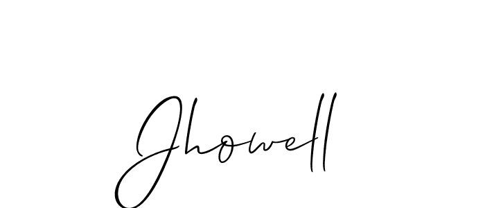 Also we have Jhowell name is the best signature style. Create professional handwritten signature collection using Allison_Script autograph style. Jhowell signature style 2 images and pictures png
