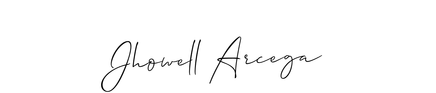 Also we have Jhowell Arcega name is the best signature style. Create professional handwritten signature collection using Allison_Script autograph style. Jhowell Arcega signature style 2 images and pictures png