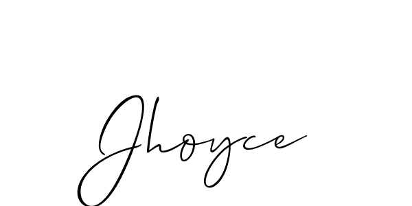 Create a beautiful signature design for name Jhoyce. With this signature (Allison_Script) fonts, you can make a handwritten signature for free. Jhoyce signature style 2 images and pictures png