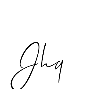 Use a signature maker to create a handwritten signature online. With this signature software, you can design (Allison_Script) your own signature for name Jhq. Jhq signature style 2 images and pictures png
