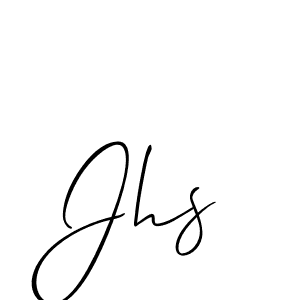 How to make Jhs signature? Allison_Script is a professional autograph style. Create handwritten signature for Jhs name. Jhs signature style 2 images and pictures png