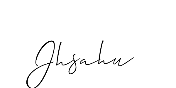 How to Draw Jhsahu signature style? Allison_Script is a latest design signature styles for name Jhsahu. Jhsahu signature style 2 images and pictures png