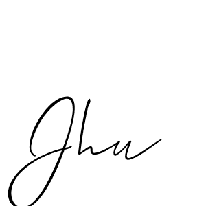 How to Draw Jhu signature style? Allison_Script is a latest design signature styles for name Jhu. Jhu signature style 2 images and pictures png