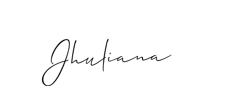 Allison_Script is a professional signature style that is perfect for those who want to add a touch of class to their signature. It is also a great choice for those who want to make their signature more unique. Get Jhuliana name to fancy signature for free. Jhuliana signature style 2 images and pictures png