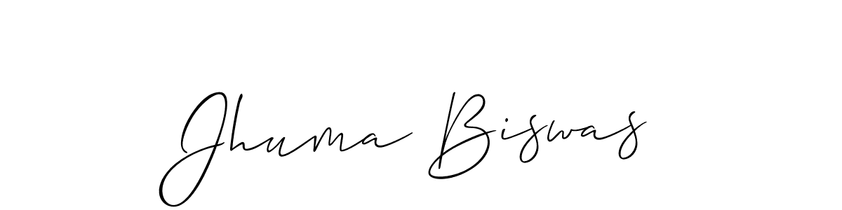 How to make Jhuma Biswas signature? Allison_Script is a professional autograph style. Create handwritten signature for Jhuma Biswas name. Jhuma Biswas signature style 2 images and pictures png