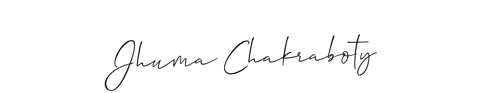 Design your own signature with our free online signature maker. With this signature software, you can create a handwritten (Allison_Script) signature for name Jhuma Chakraboty. Jhuma Chakraboty signature style 2 images and pictures png