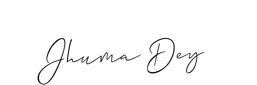 Design your own signature with our free online signature maker. With this signature software, you can create a handwritten (Allison_Script) signature for name Jhuma Dey. Jhuma Dey signature style 2 images and pictures png
